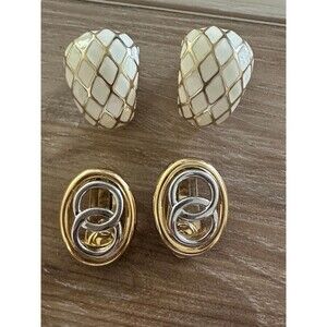 Vintage Edwin Pearl Clip On Earrings (2)